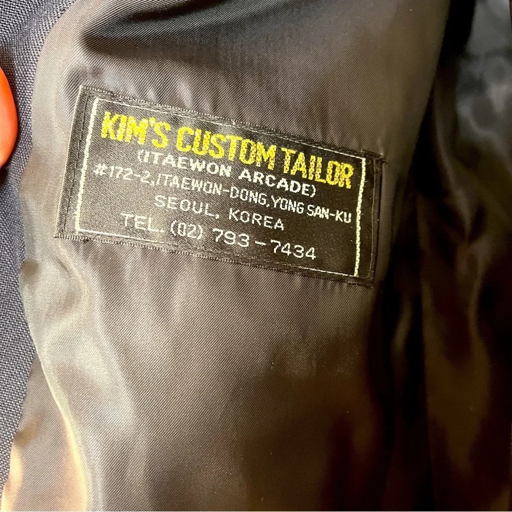 Custom Made Men’s Suit Jacket from Seoul, Korea Navy - Picture 14 of 16